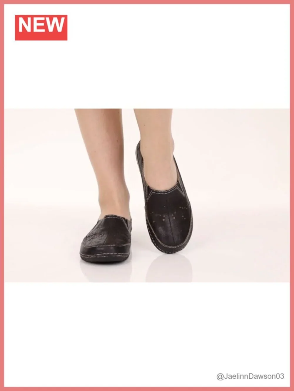 Hand Painted Leather Loafer Slip On Flats Whip Stitch