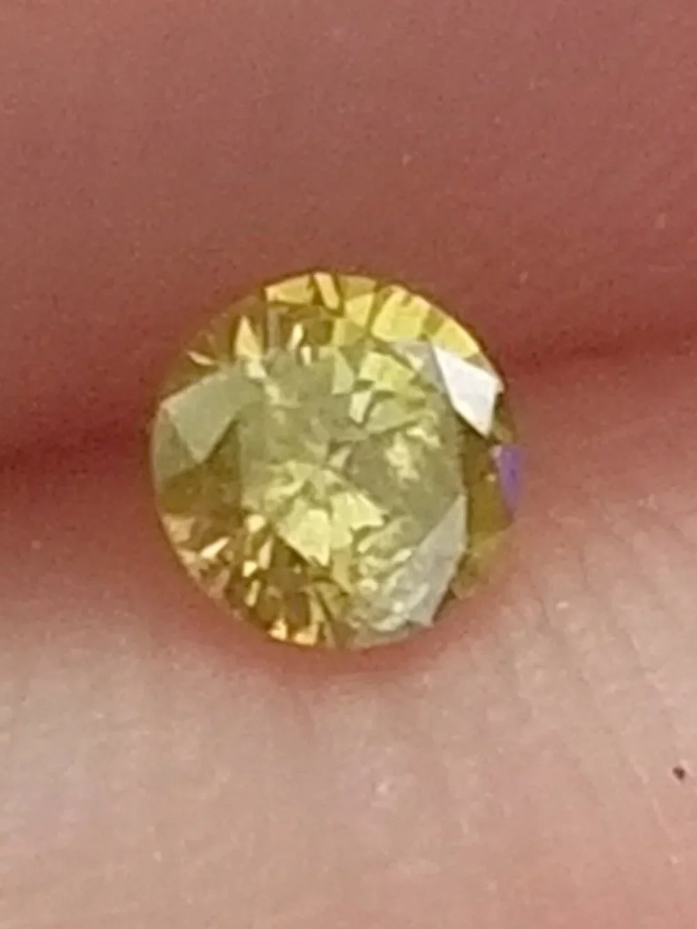 .43 ct Natural Yellow Diamond Round Cut Loose Gemstone