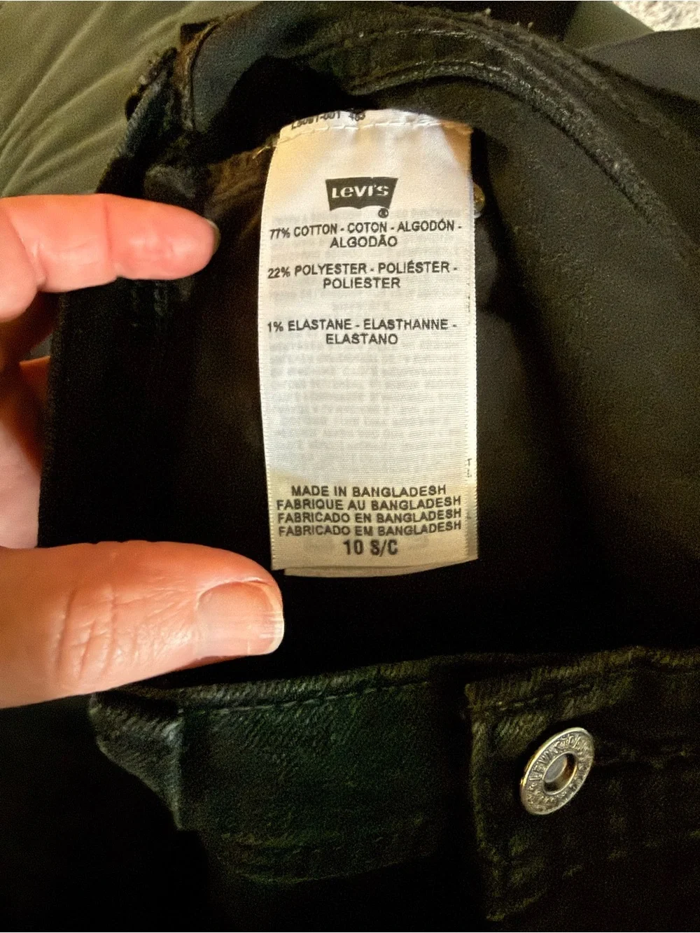 Levis black 505