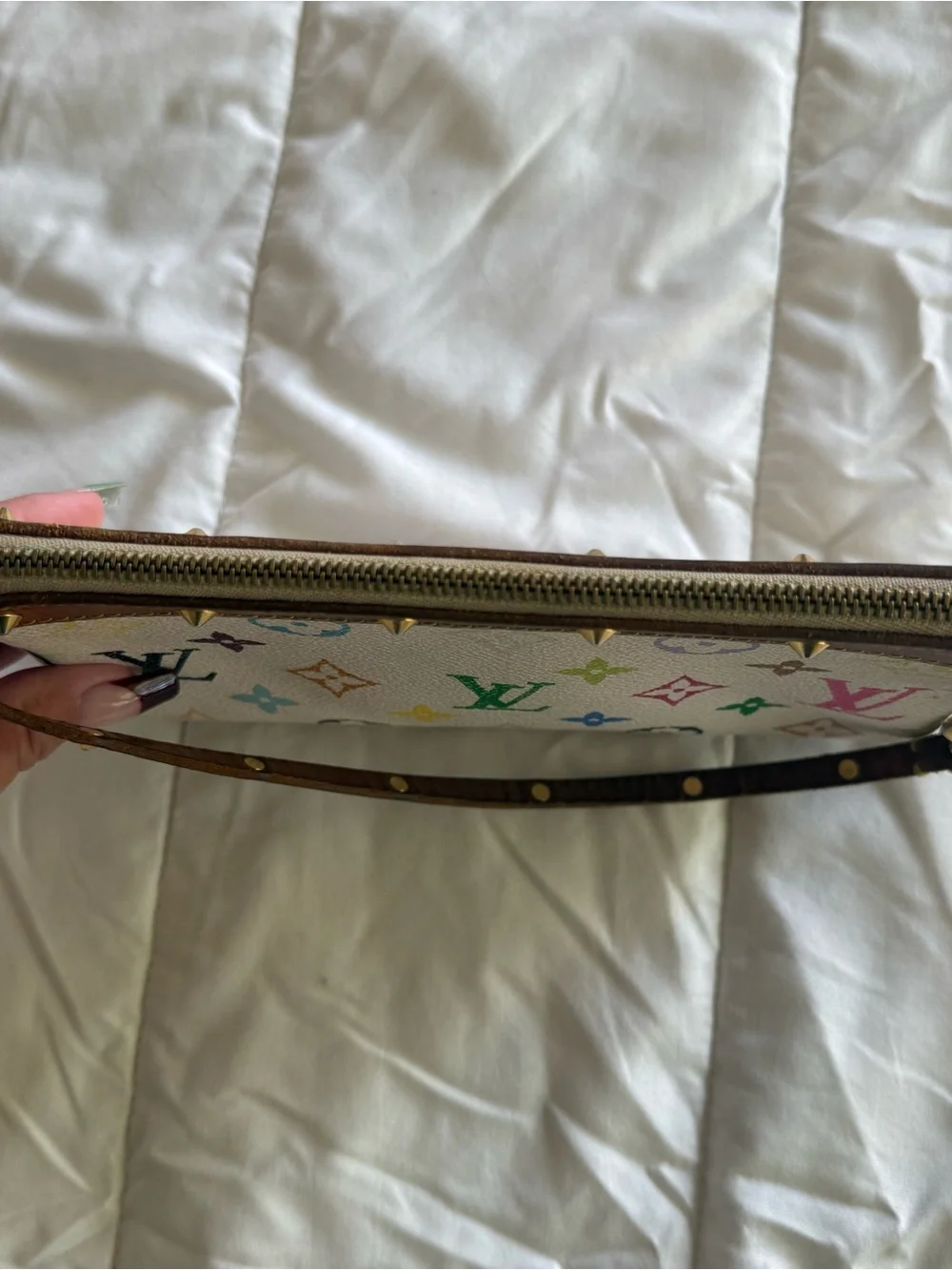 Louis Vuitton White Multicolor Pochette
