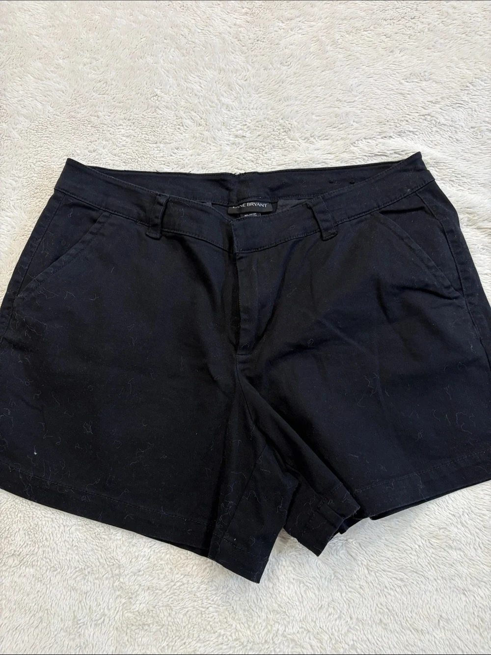 Lane Bryant Black Women's Classic Cotton Shorts