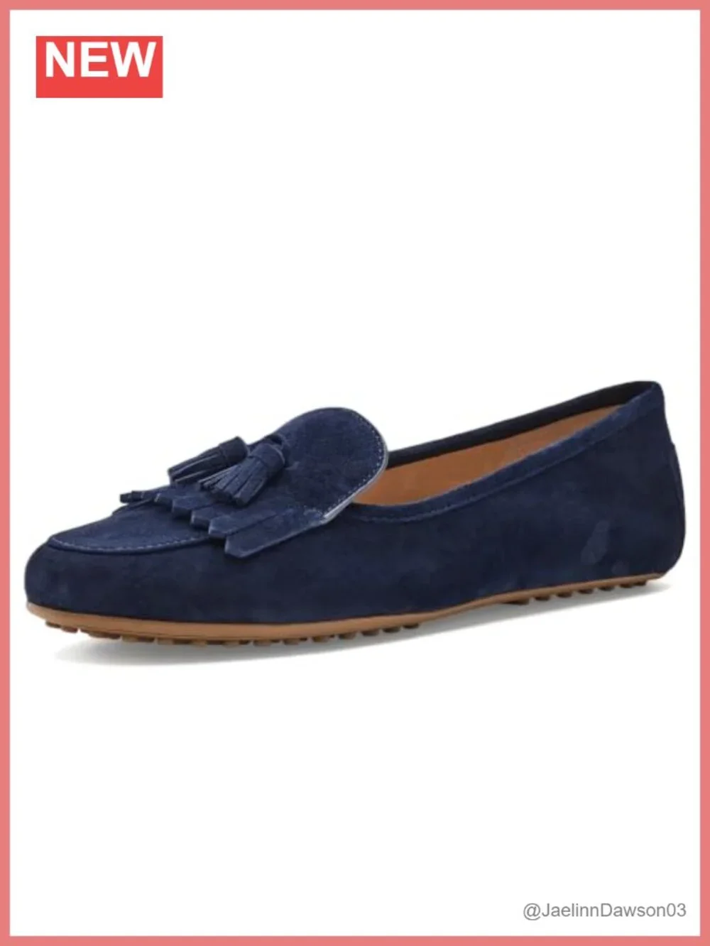 Suede Kiltie Driver Loafers Slip-On Leather