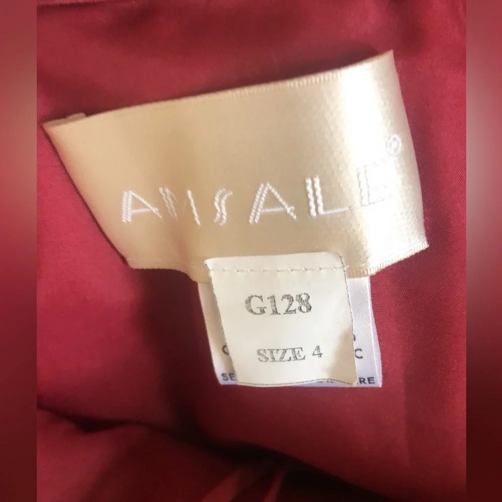 NWT Amsale Duenna Satin Long Formal Maxi Skirt in Dark Red Size 4