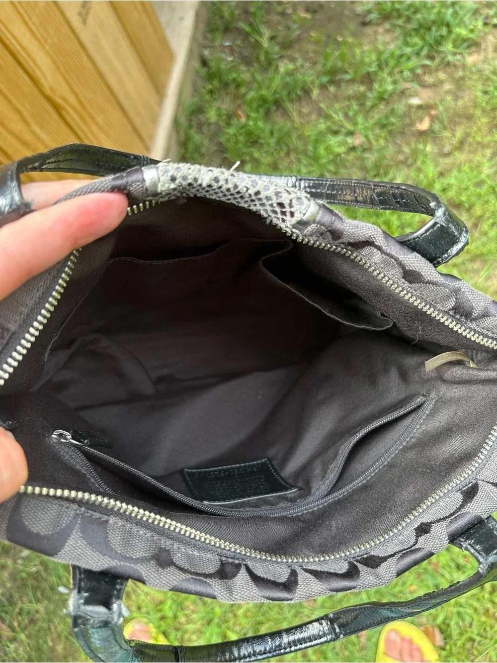 Coach canvas shoulder