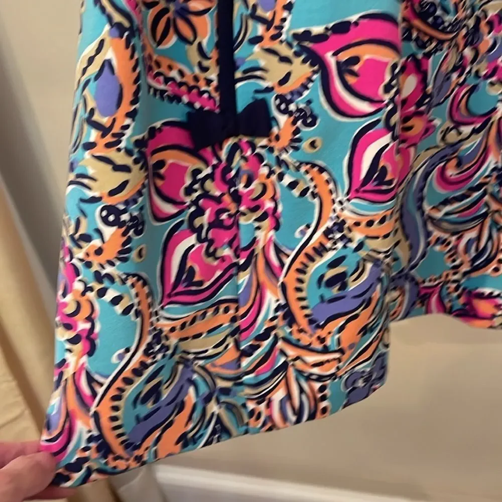 LILLY PULITZER Francesca Aqua Bait & Switch Sleeveless Sheath Dress Size XL