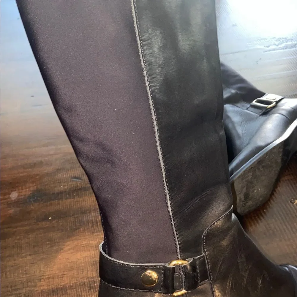 Steve Madden Ryder Knee-High Zip up Women's Boots Stretch calf Size 8.5