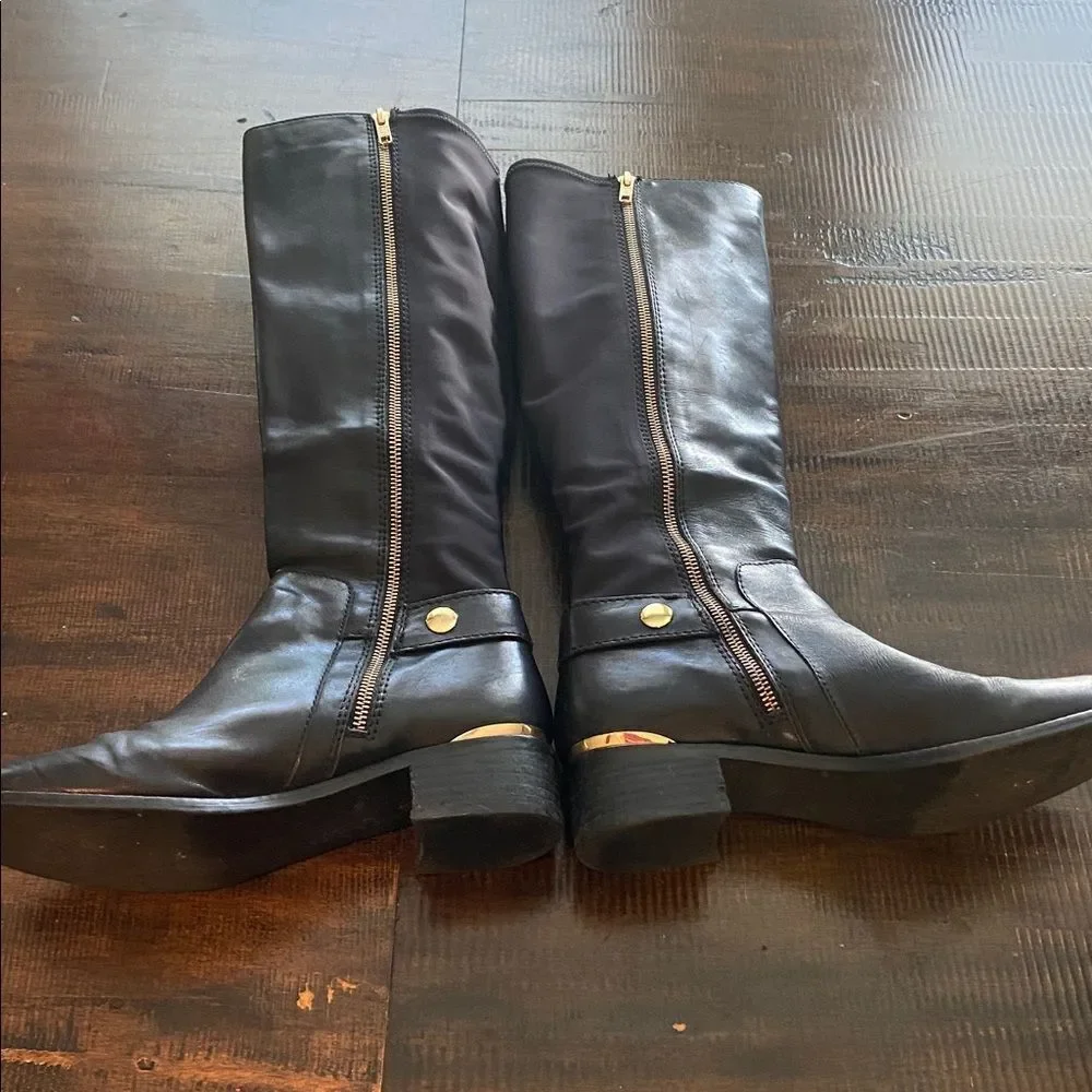 Steve Madden Ryder Knee-High Zip up Women's Boots Stretch calf Size 8.5