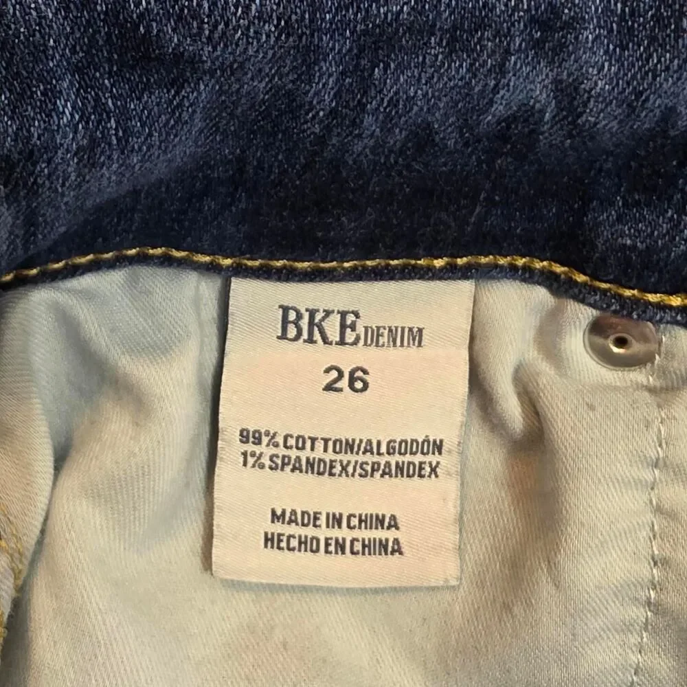 BKE Victoria Jeans Universal Fit Mid-Rise Ankle Skinny Size 26