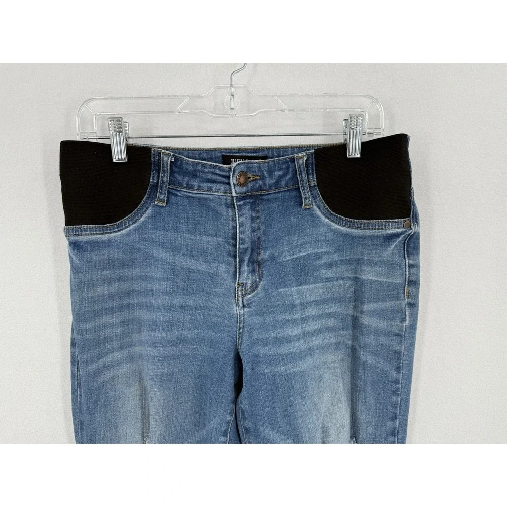 Judy Blue Maternity‎ Jeans Size 7/28 Boyfriend Fit Distressed Stretch JB9802