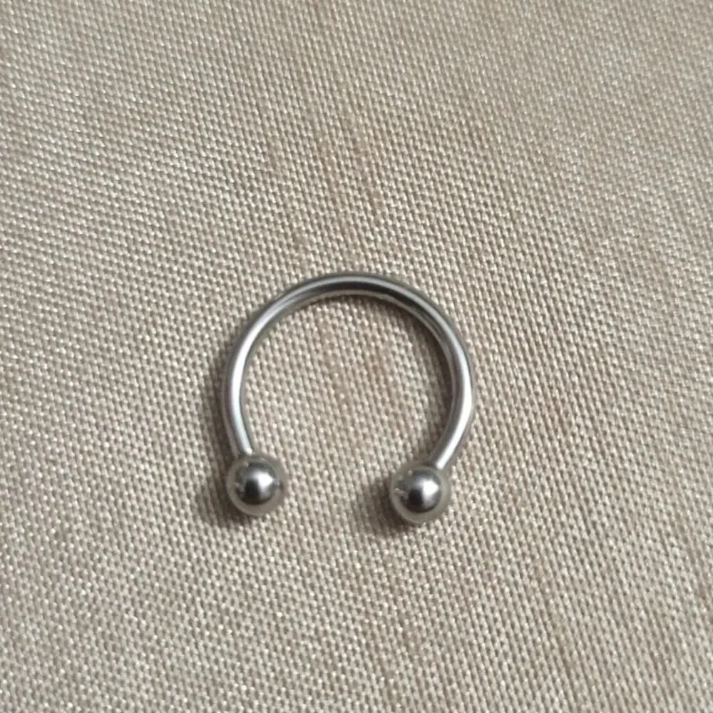 16 gauge 10mm horse shoe  stainless steel silver septum piercing