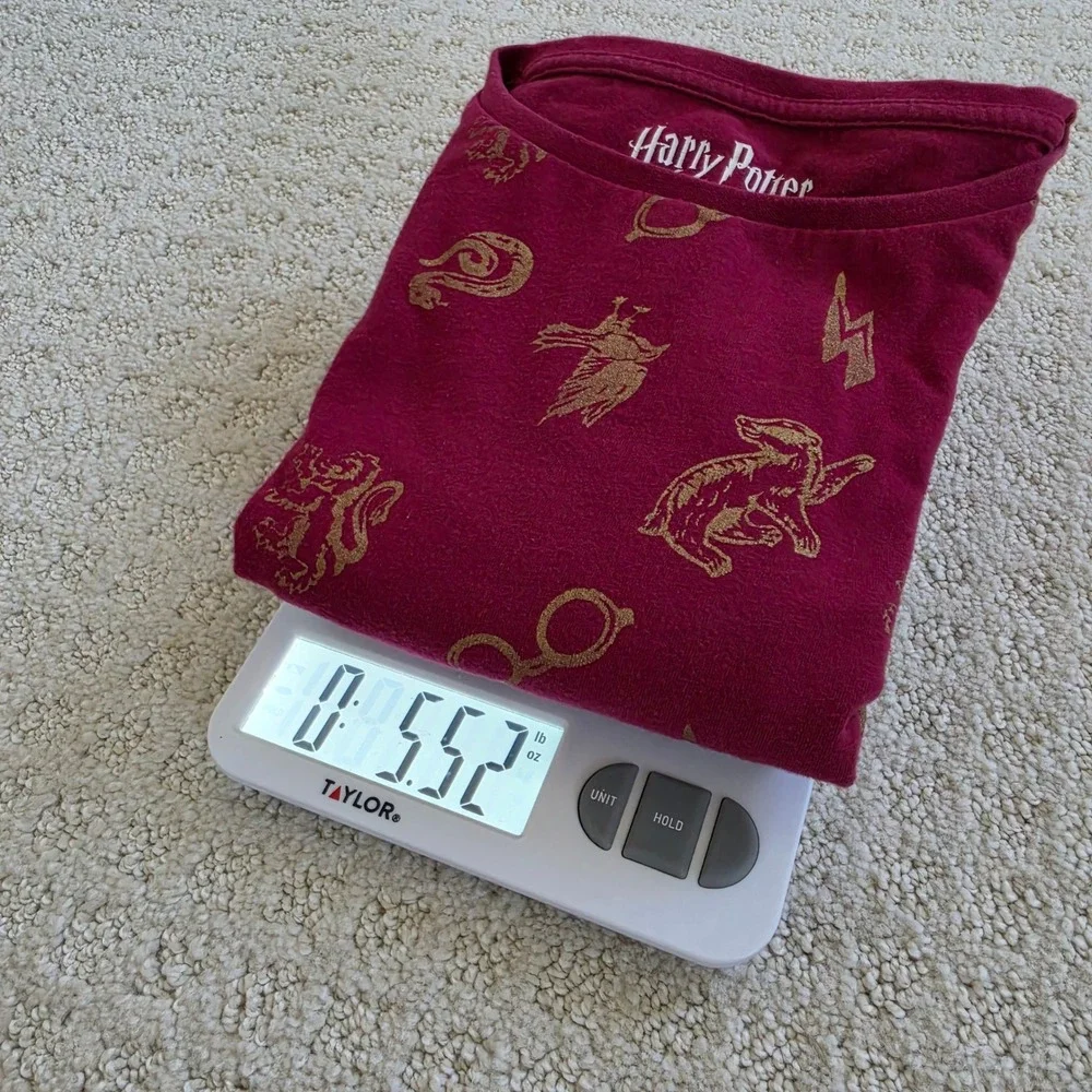 Harry Potter Girls Maroon Hogwarts House Symbols Dress Size 14
