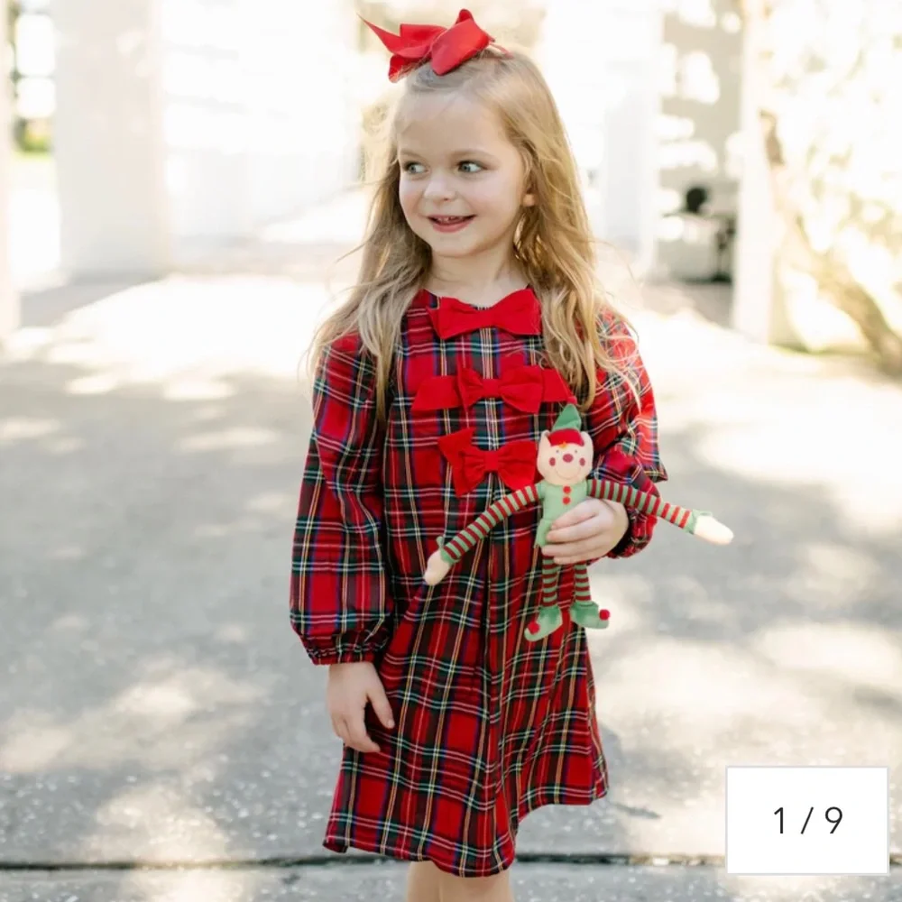 Christmas Plaid Red Coco Dress Holiday Matching