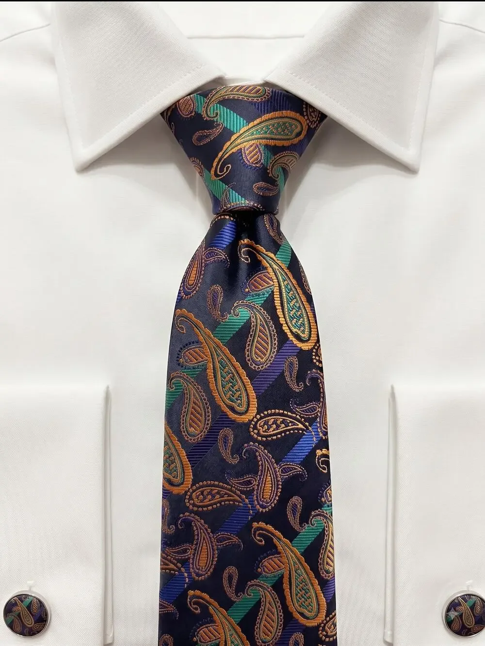 Kailong Hand-Made Paisley Silk Necktie 100% Silk