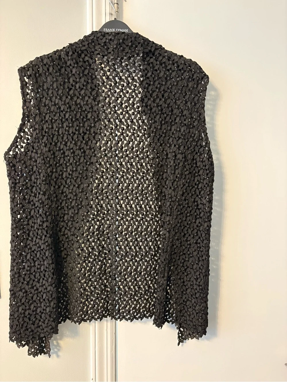 Frank Lyman Black 2 piece Lace Vest and Skirt Set Formal evening XL