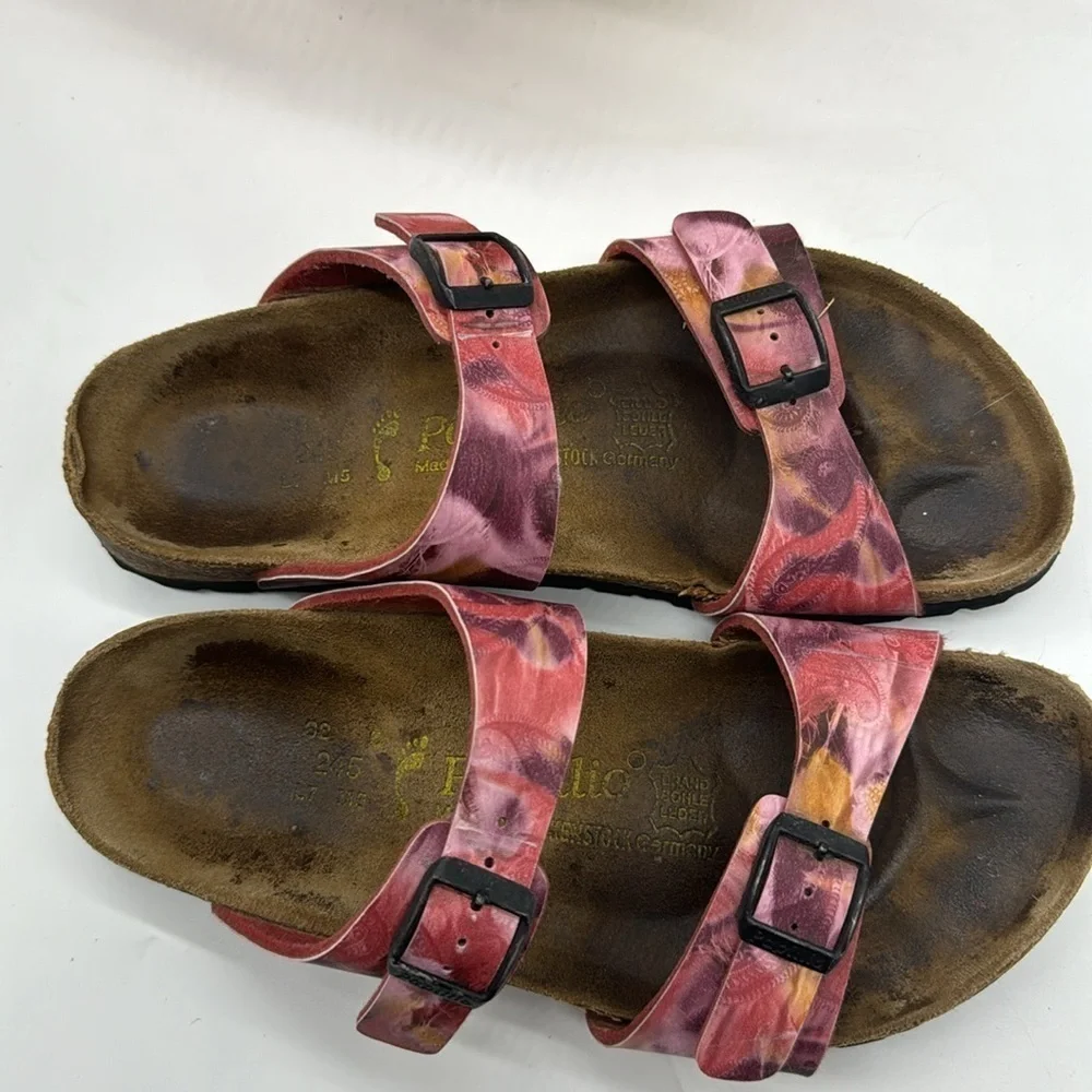 Birkenstock Papillio Pink Tie Dye Look Sandals Size 7 MCS6394J