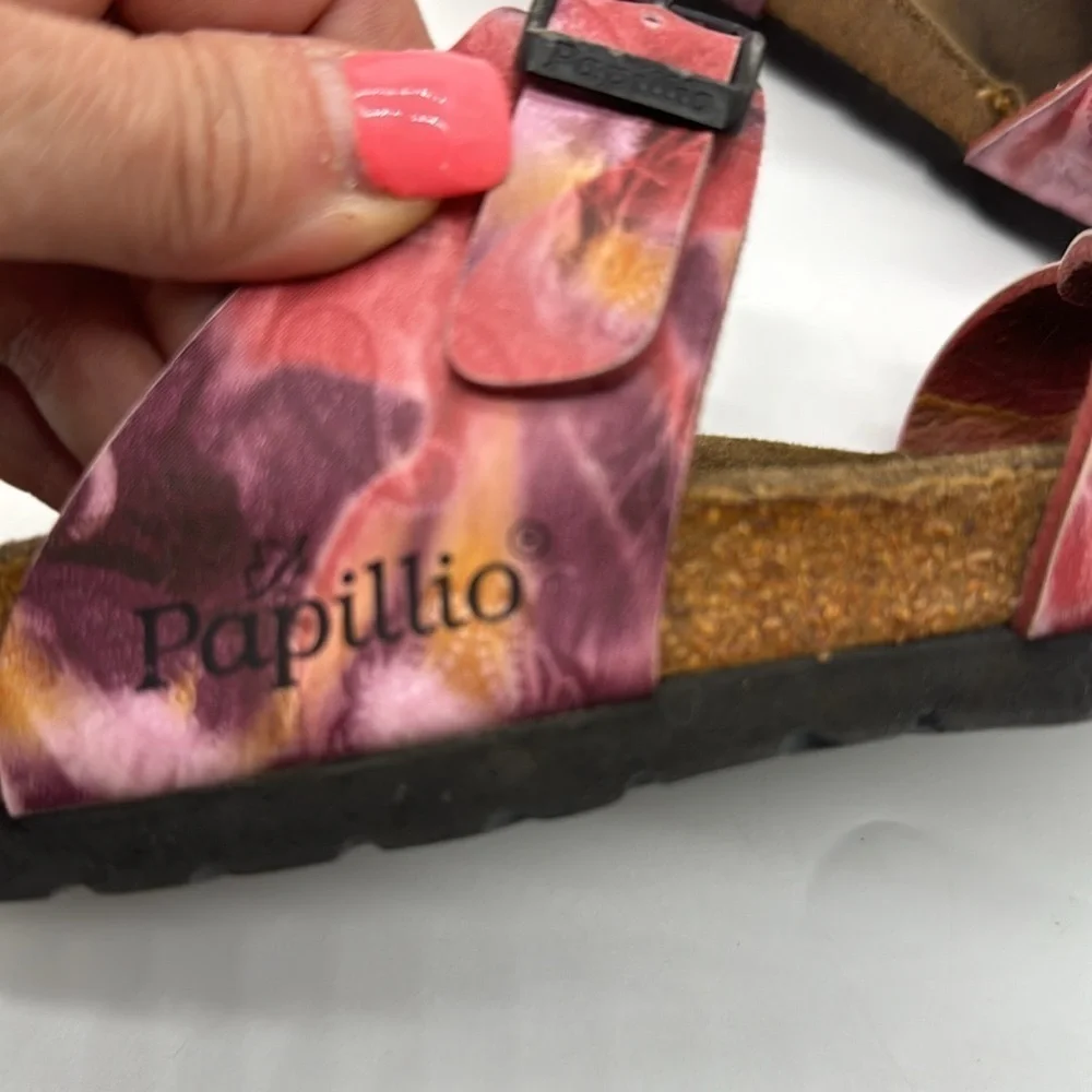 Birkenstock Papillio Pink Tie Dye Look Sandals Size 7 MCS6394J