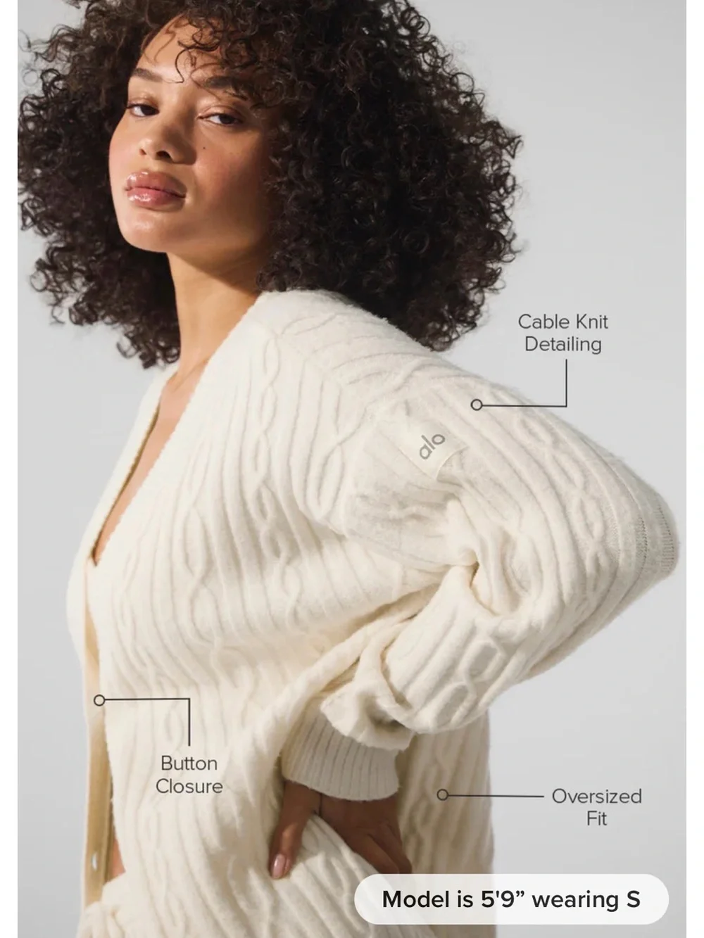 ALO Yoga cream cable