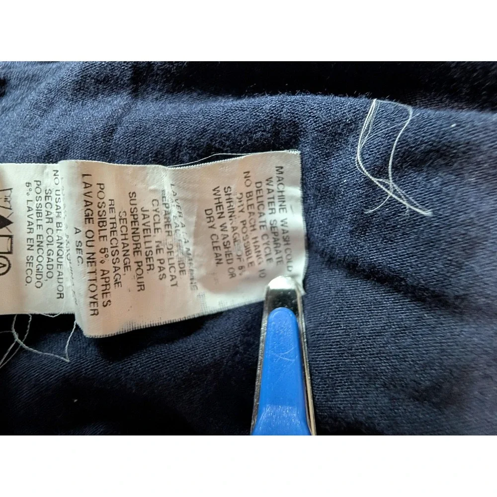 Karen Kane Navy Blue Wrap Midi Dress Women’s XL 3/4 Sleeve Ruched