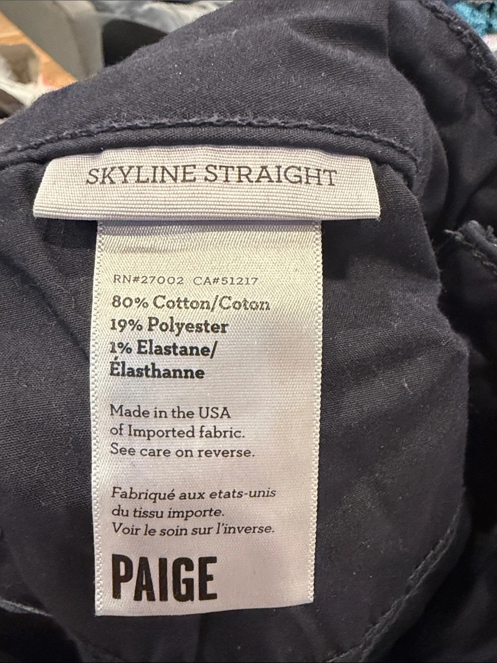 PAIGE Women’s Skyline Straight Dark Indigo Jeans