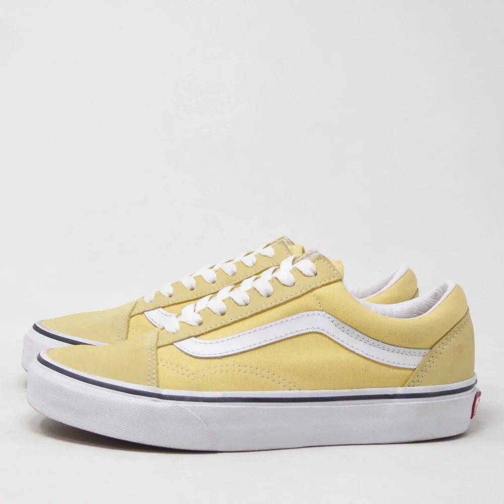 Vans Women Sneakers Shoes Yellow Old Skool Low Top Lace Up 6.5