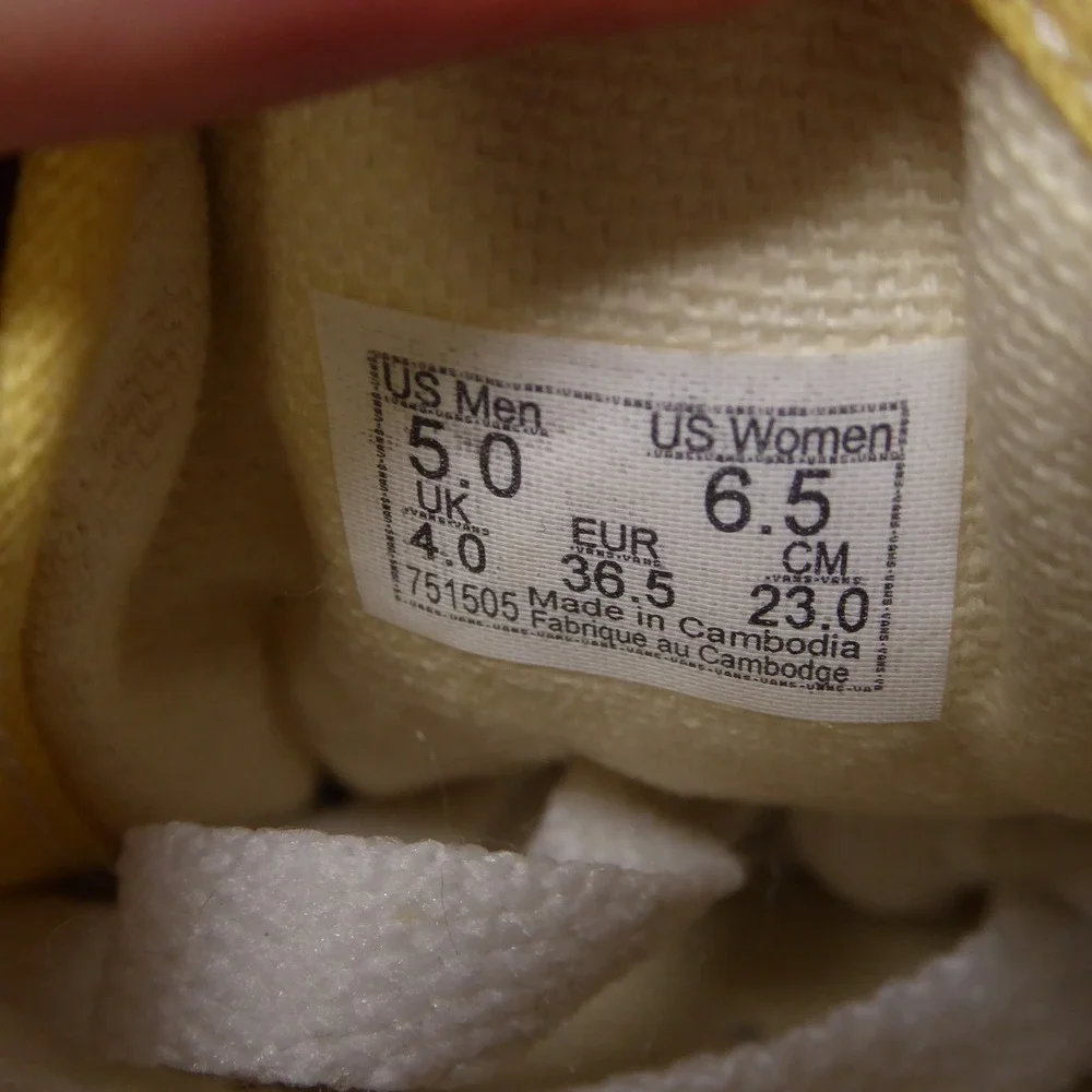 Vans Women Sneakers Shoes Yellow Old Skool Low Top Lace Up 6.5