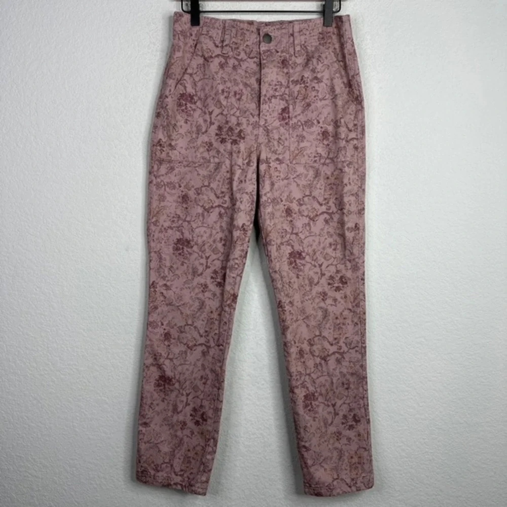 Knox Rose Pants Women Small Purple Pink Floral Paisley Elastic Waist Casual Boho
