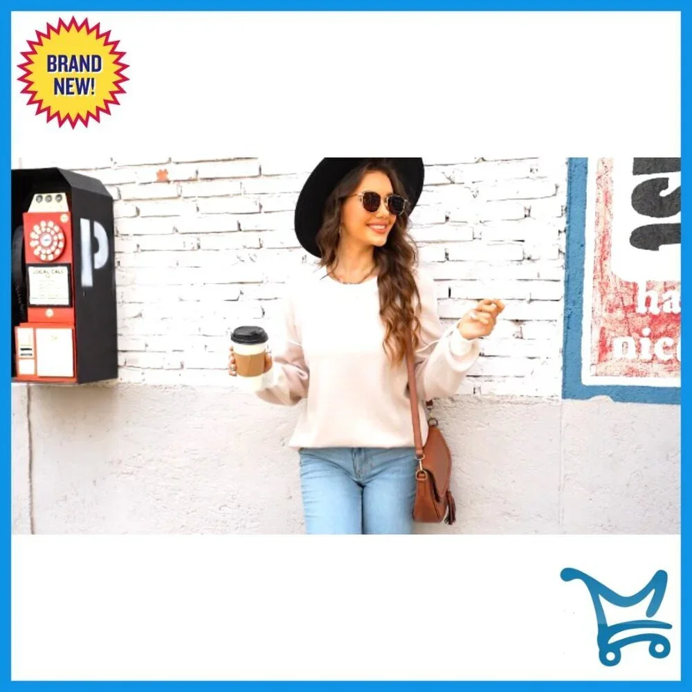 Oversized Batwing Sleeve Pullover Crew Neck Knit Sweater Minimal Chic Casual