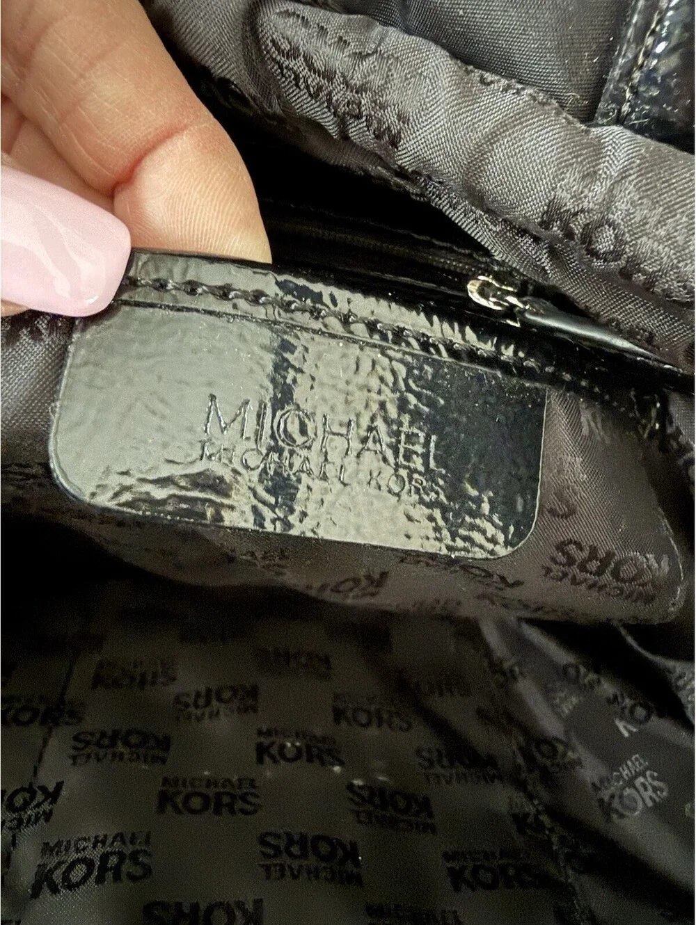 Michael Kors Black Tote Satchel With Hang Tag Snap Closure