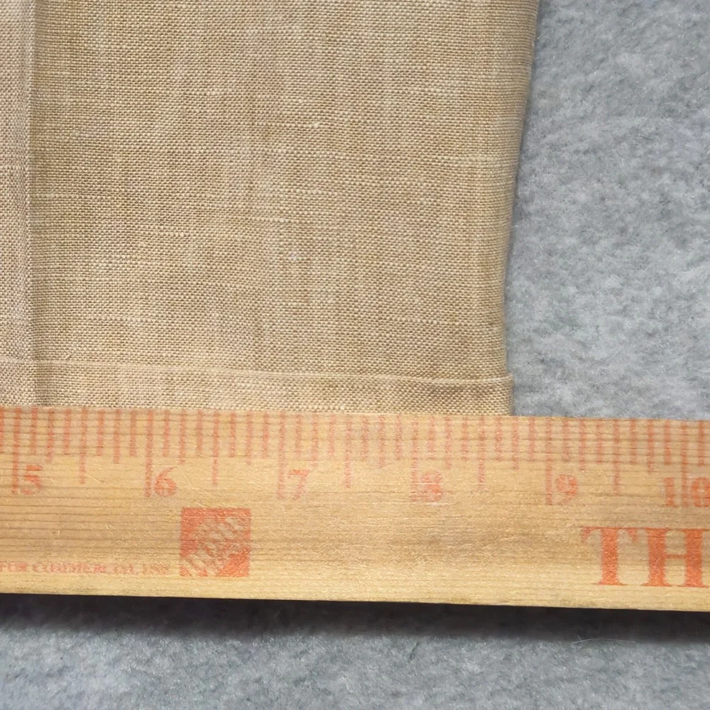 Jos. A. Bank Linen Trousers Men 34x29 Tan Pleated Cuffed Traveler's Collection