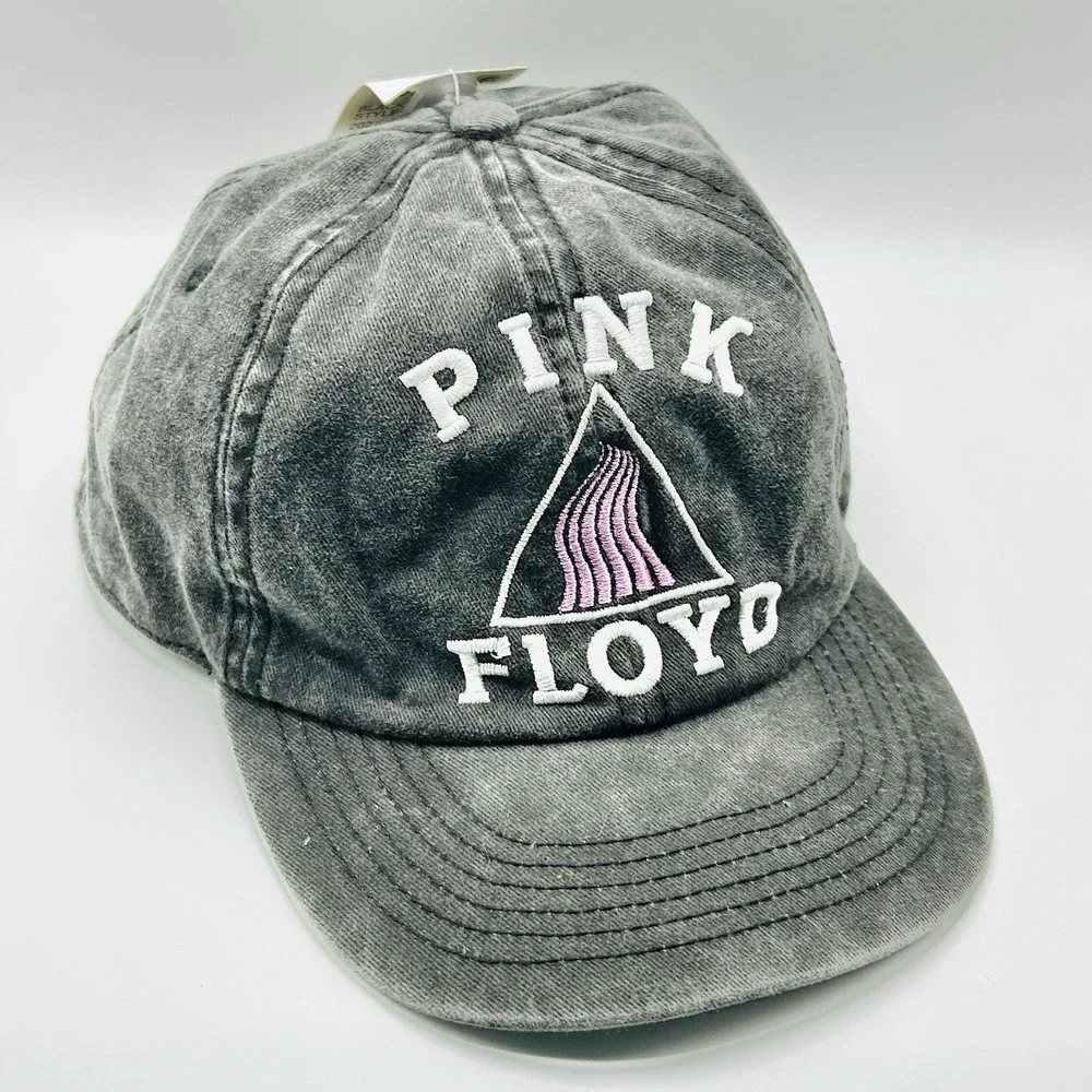 Pink Floyd Music Band Logo Distressed Hat Cap Adjustable Snapback Black Casual