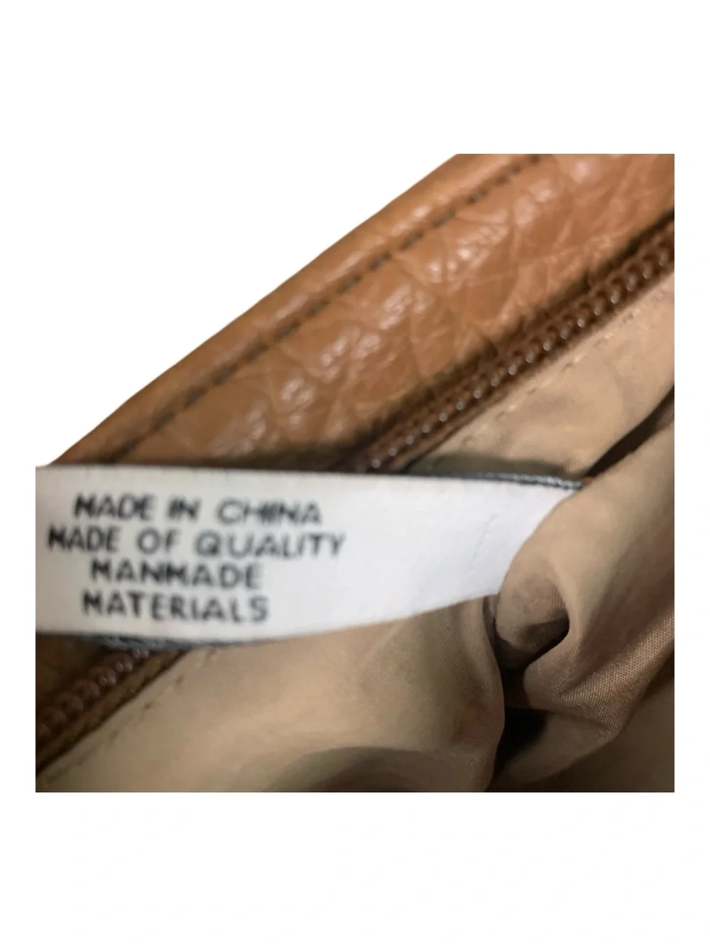 Nine West Tan Faux Leather Crossbody‎ Bag Adjustable Strap Travel Errands