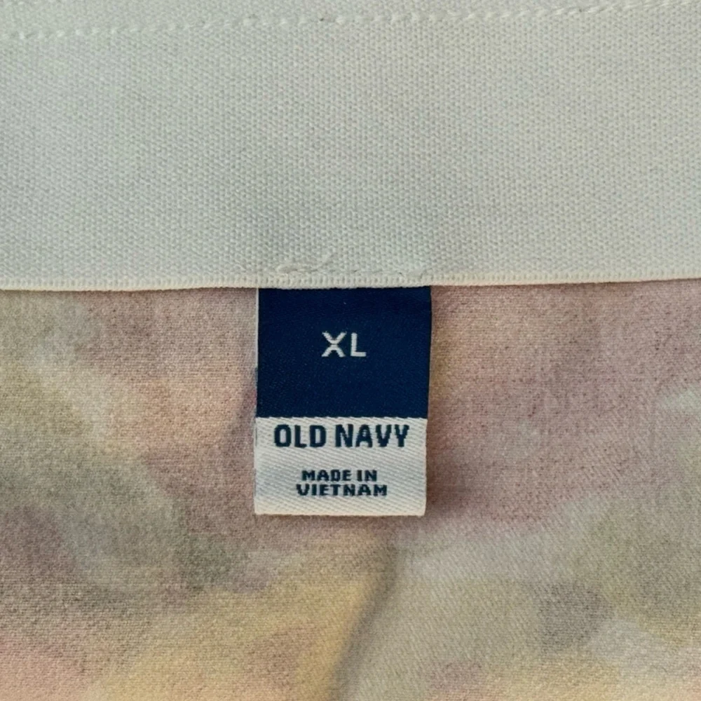 Old Navy Pink and Yellow Mini Pencil Skirt Casual Resort Wear