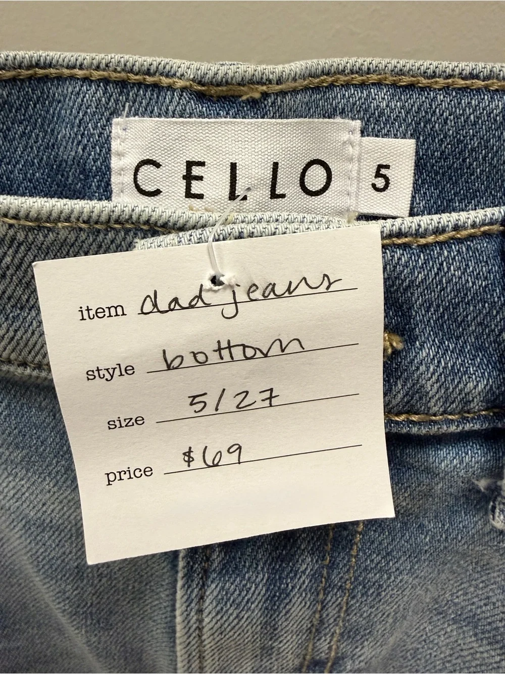 Cello Blue Light Wash Dad Jeans