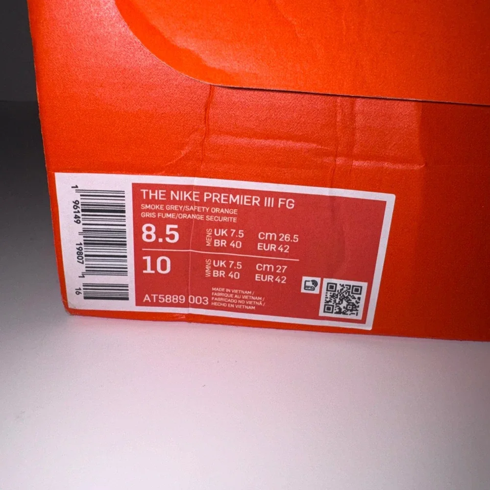 Nike Premier 3 FG Soccer Cleats Smoke Grey NIB Unisex Mens 8.5 Women's 10