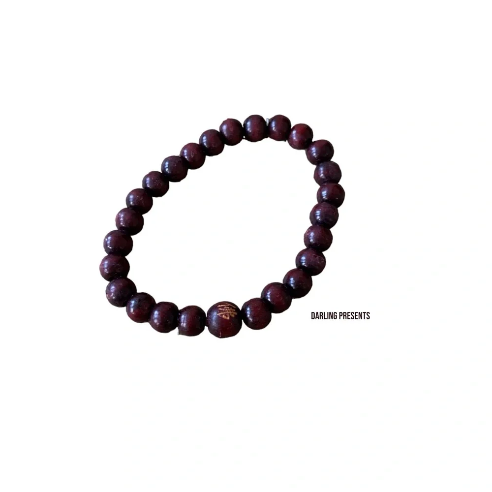 Beaded Stretch Bracelet Unisex Color Brown Size OS