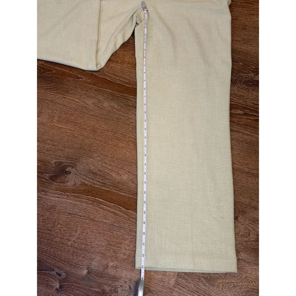 House of Harlow 1960 Sage Beige Textured Tailored Wide Leg Pants Size 6