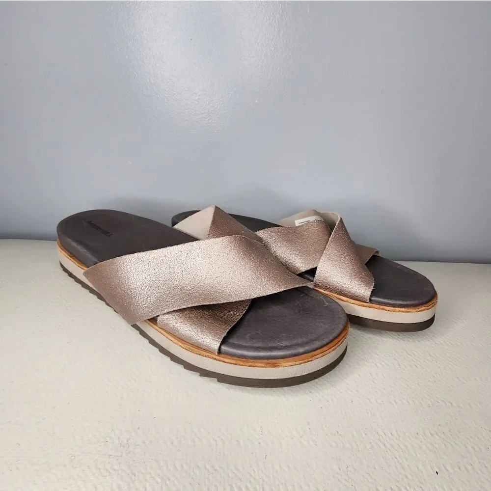 Merrell Metallic Juno Slides Sandals GUC 10 Comfort Casual Shoes women's