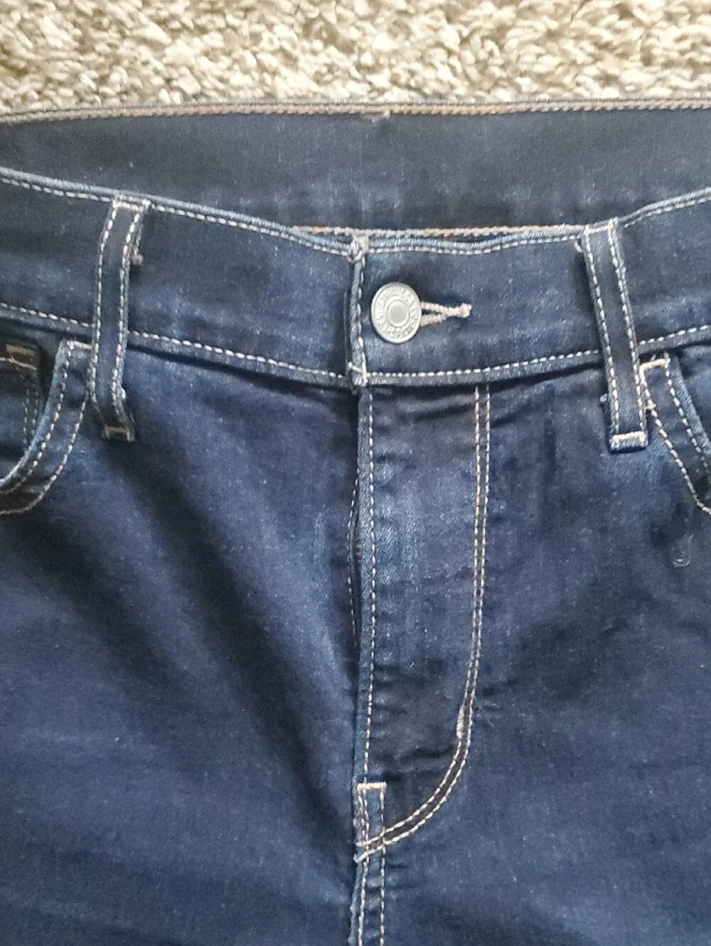 Levi's Navy 721 High Rise Skinny Stretch Jeans
