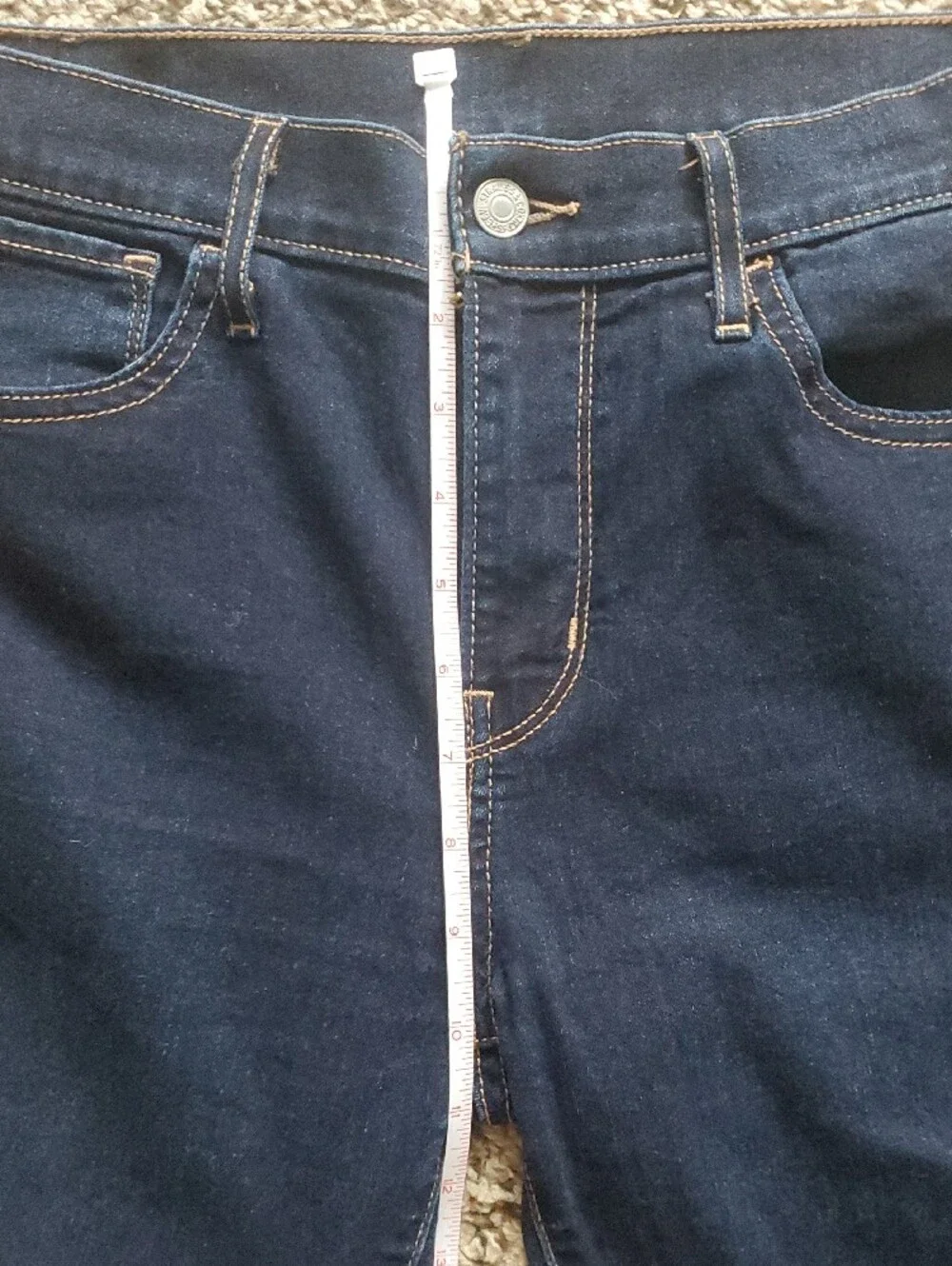 Levi's Navy 721 High Rise Skinny Stretch Jeans