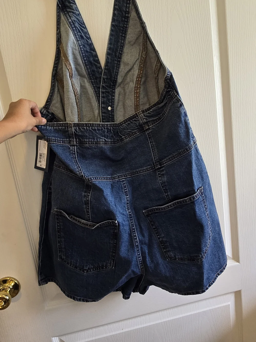 Universal Thread Dark Blue Denim Short Overalls
