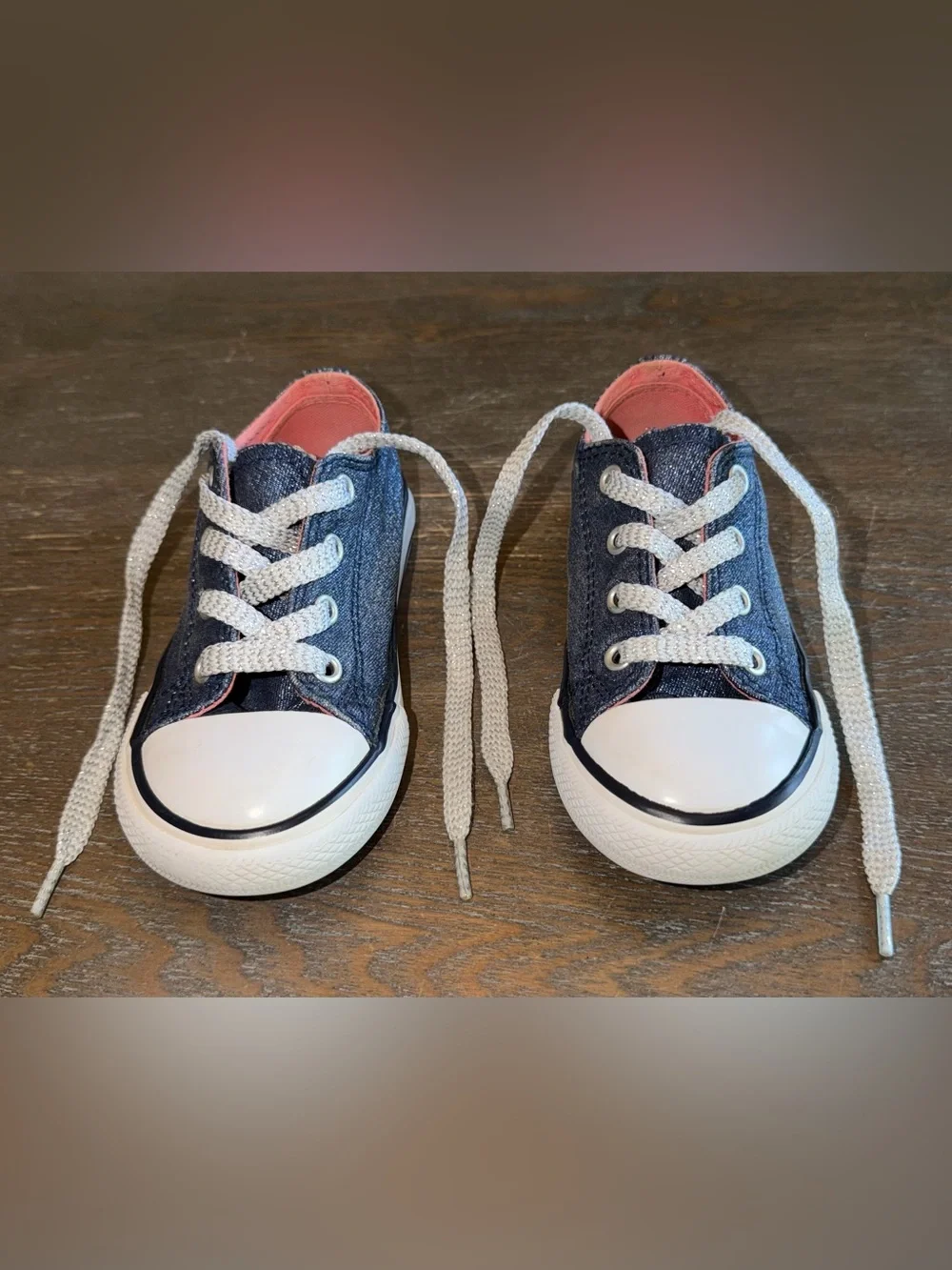 Metallic Navy Converse All Star Chuck Taylor Low Top Sneakers size 8