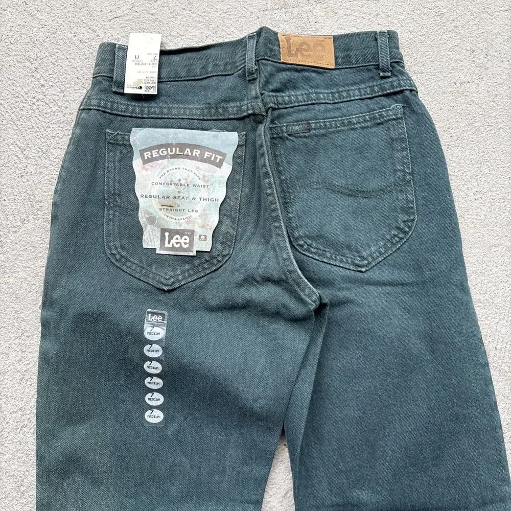Deadstock Vintage Denim Lee Junior 300 Relaxed Fit Tapered Leg 7 Overdyed Jeans