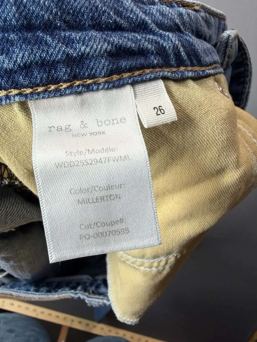 Rag & Bone Dre Low-Rise Baggy Boyfriend Jeans Millerton Size 26