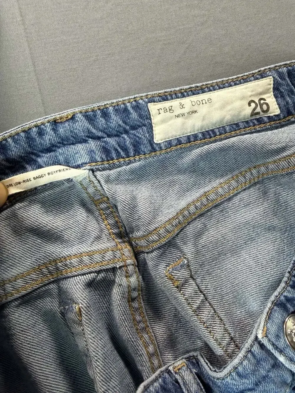 Rag & Bone Dre Low-Rise Baggy Boyfriend Jeans Millerton Size 26