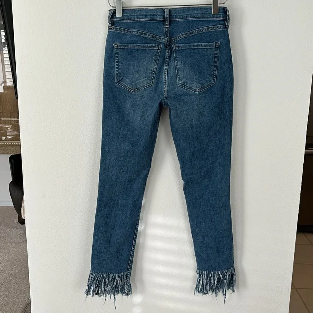 Free People We The Free Great Heights Frayed Skinny Jeans Size 25