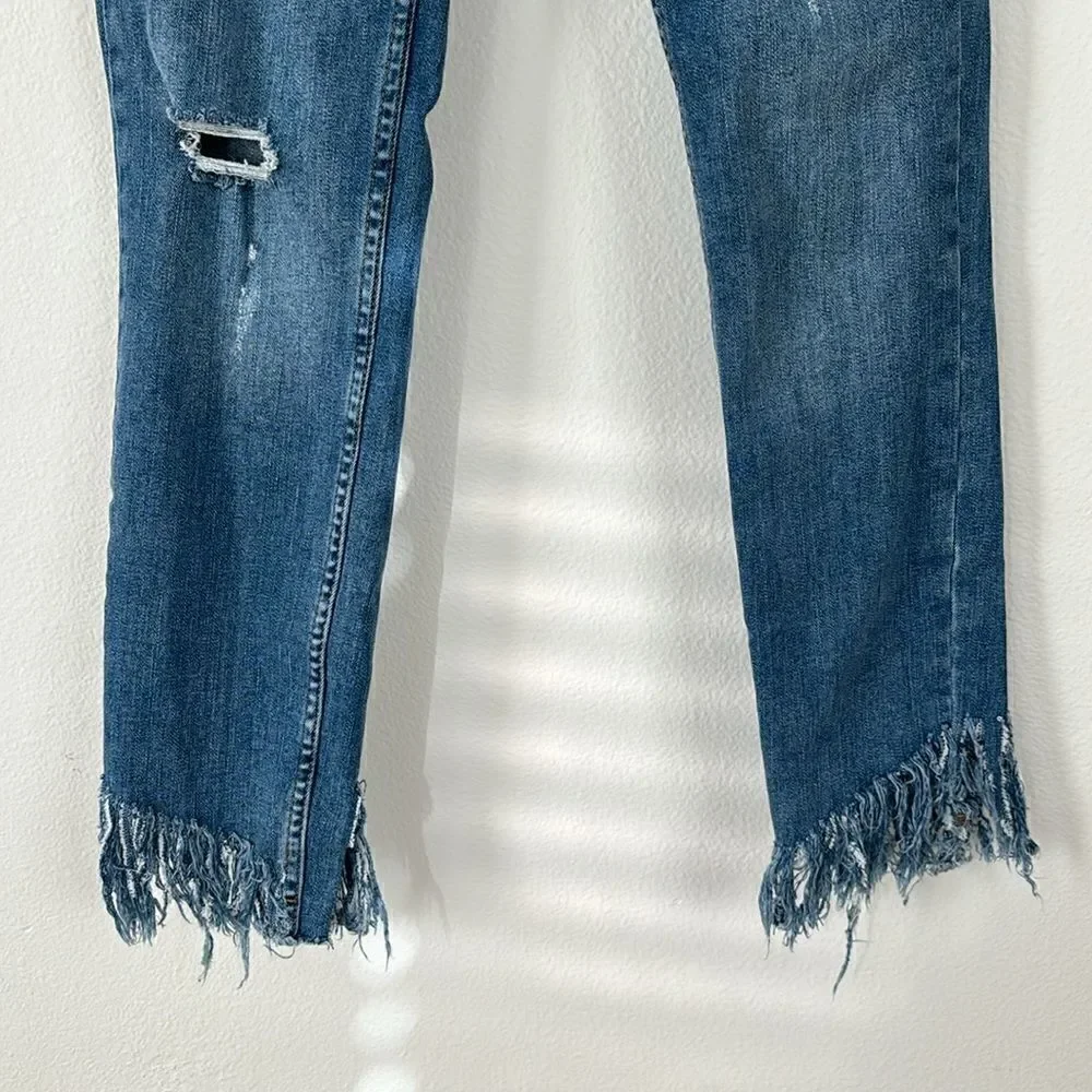 Free People We The Free Great Heights Frayed Skinny Jeans Size 25