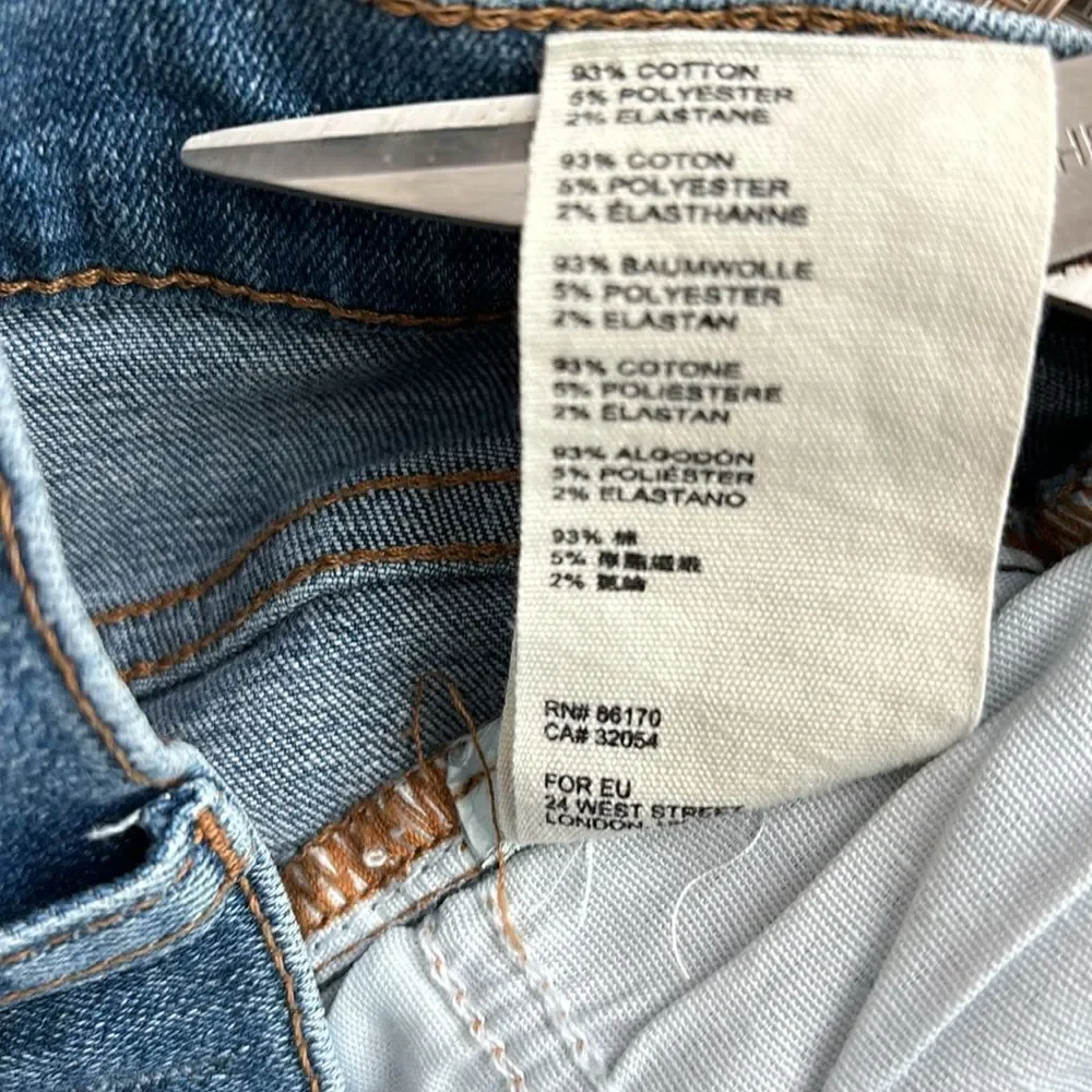 Free People We The Free Great Heights Frayed Skinny Jeans Size 25