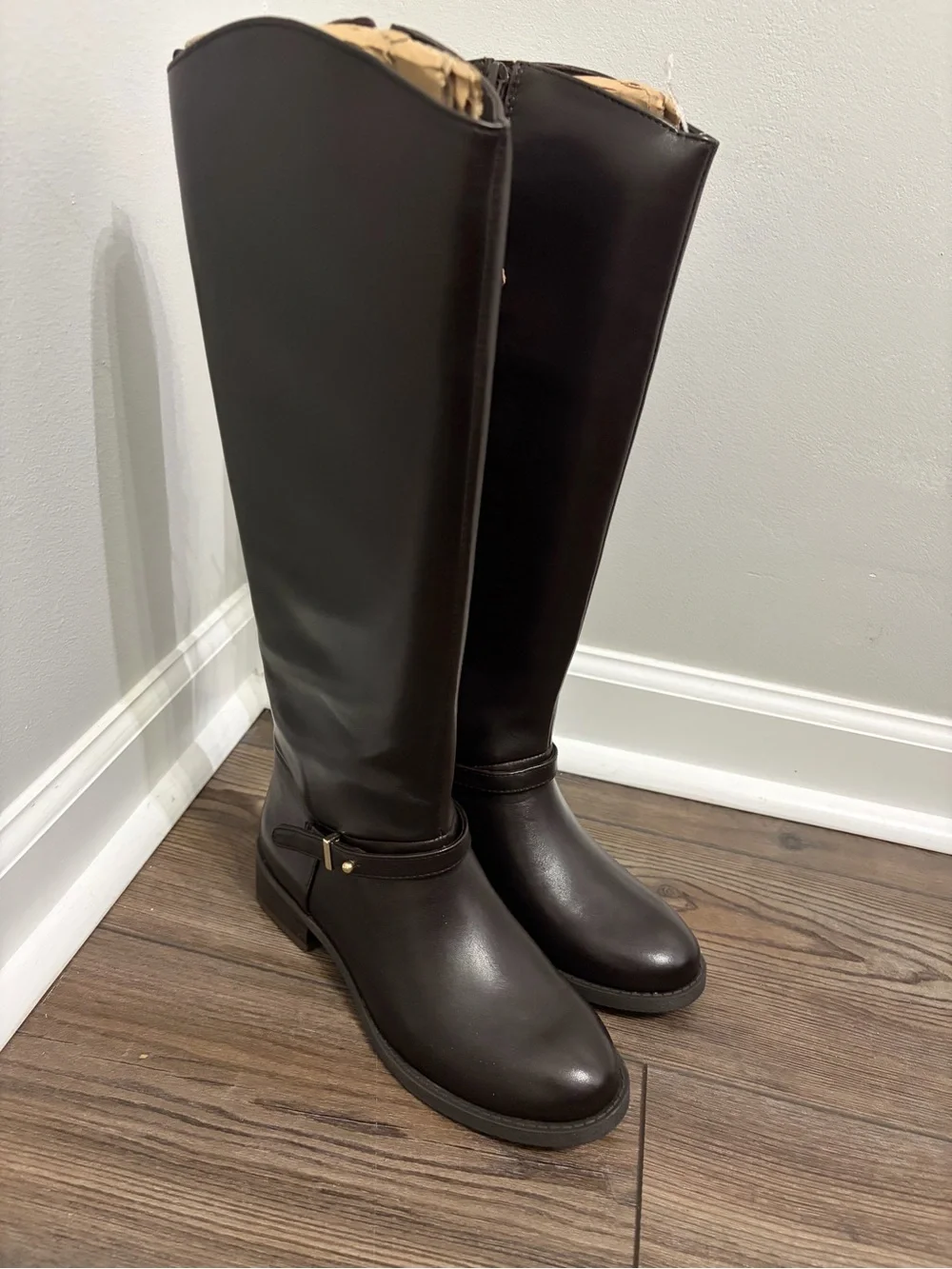 Over-the-Knee Riding Boots in Dark Brown