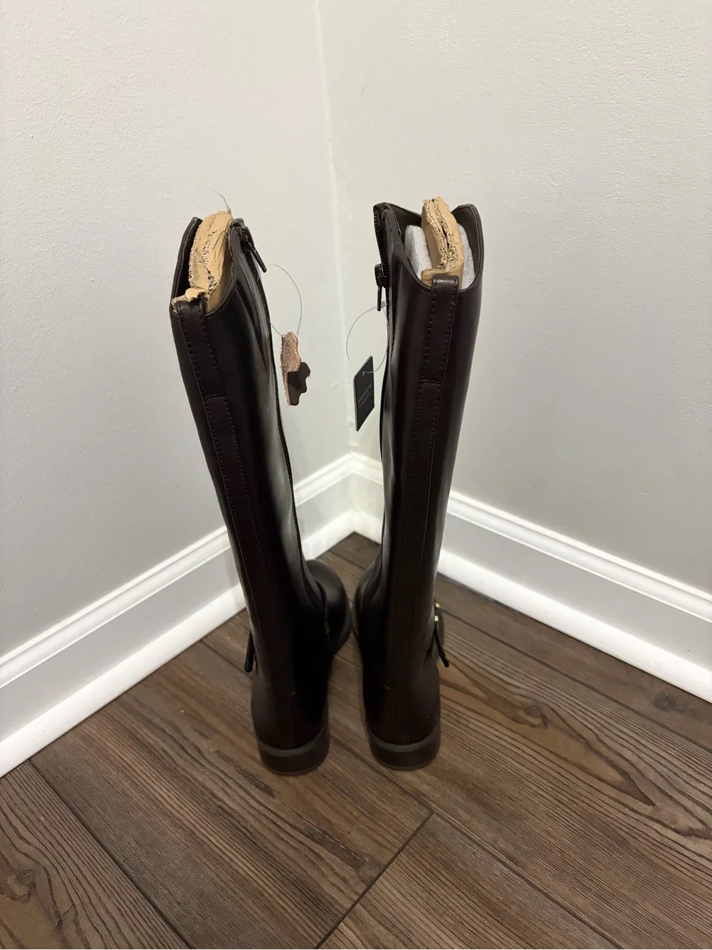 Over-the-Knee Riding Boots in Dark Brown