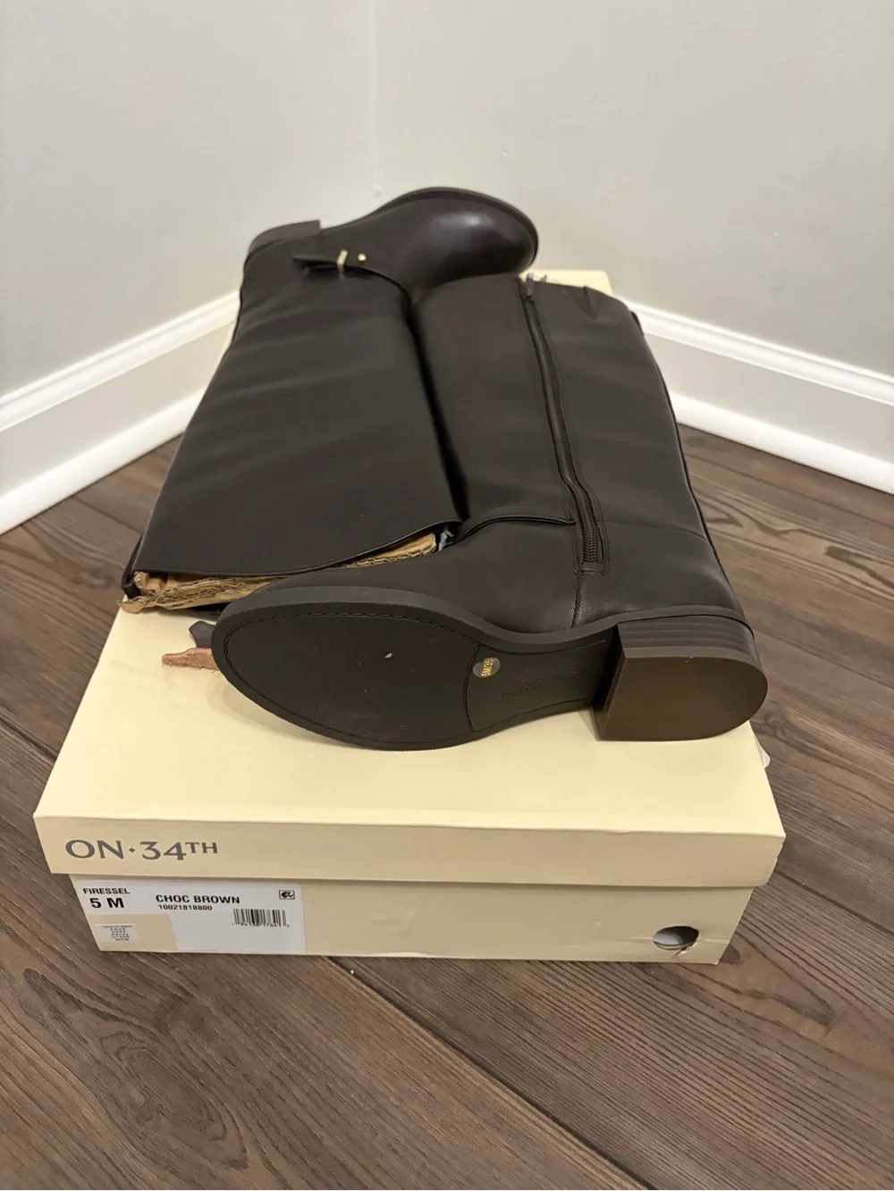 Over-the-Knee Riding Boots in Dark Brown